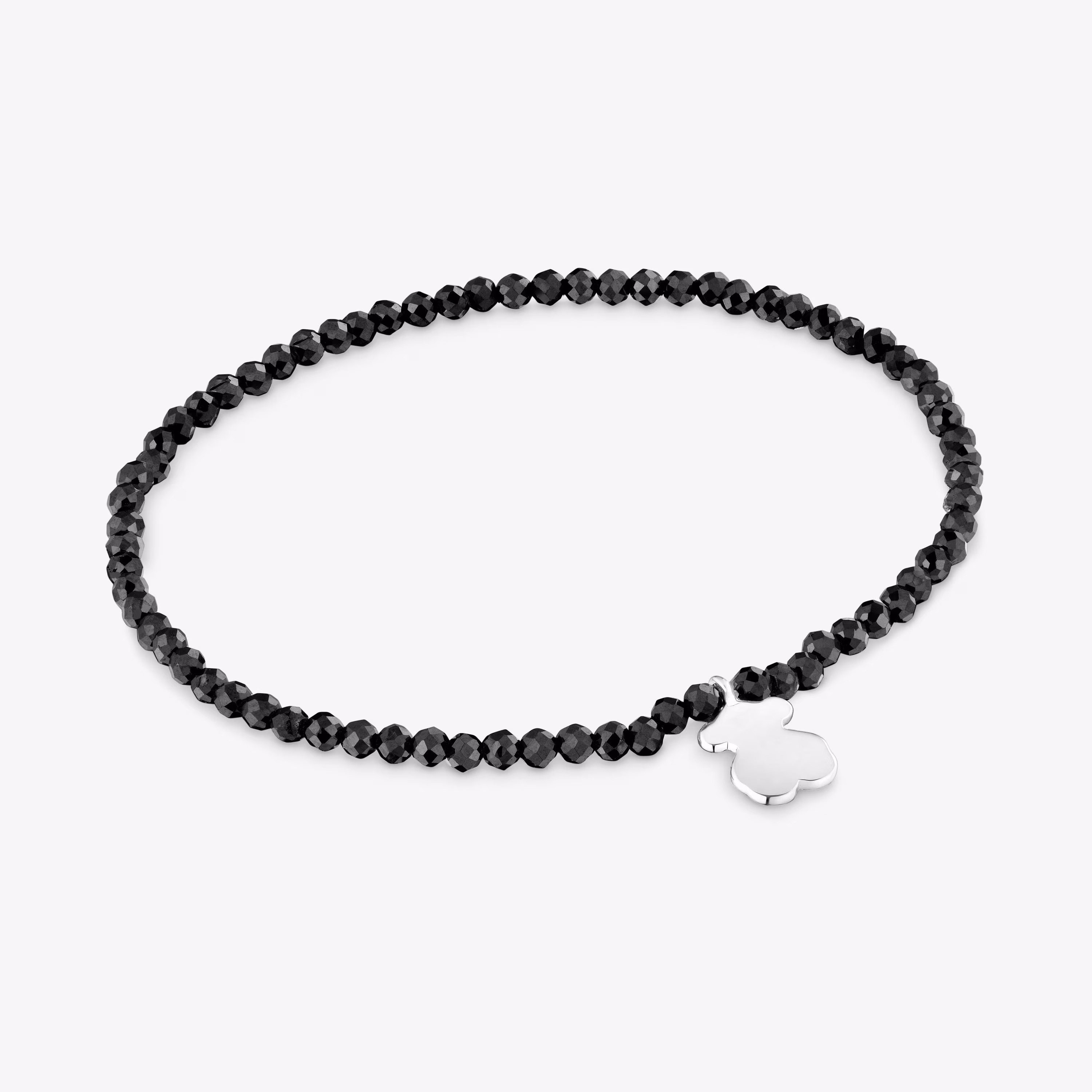 Pulsera elástica con espinelas y oso de plata TOUS Motivos