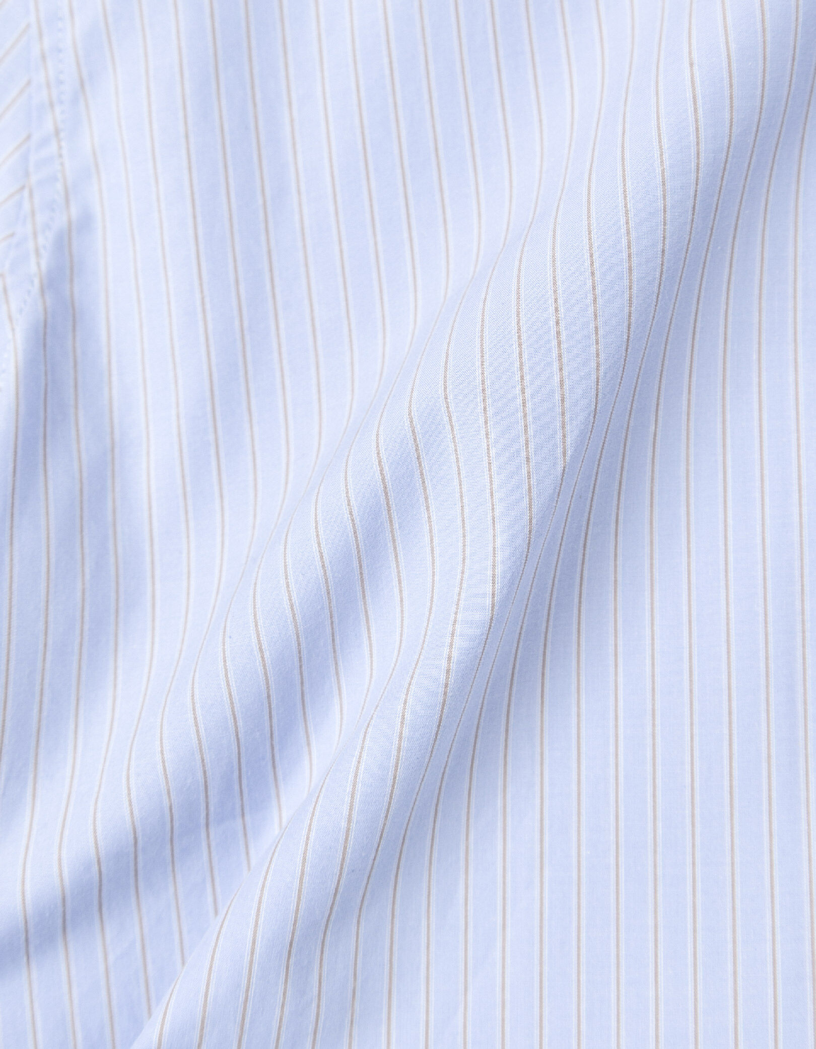 Chemise slim bleue coton bio motif rayures Homme