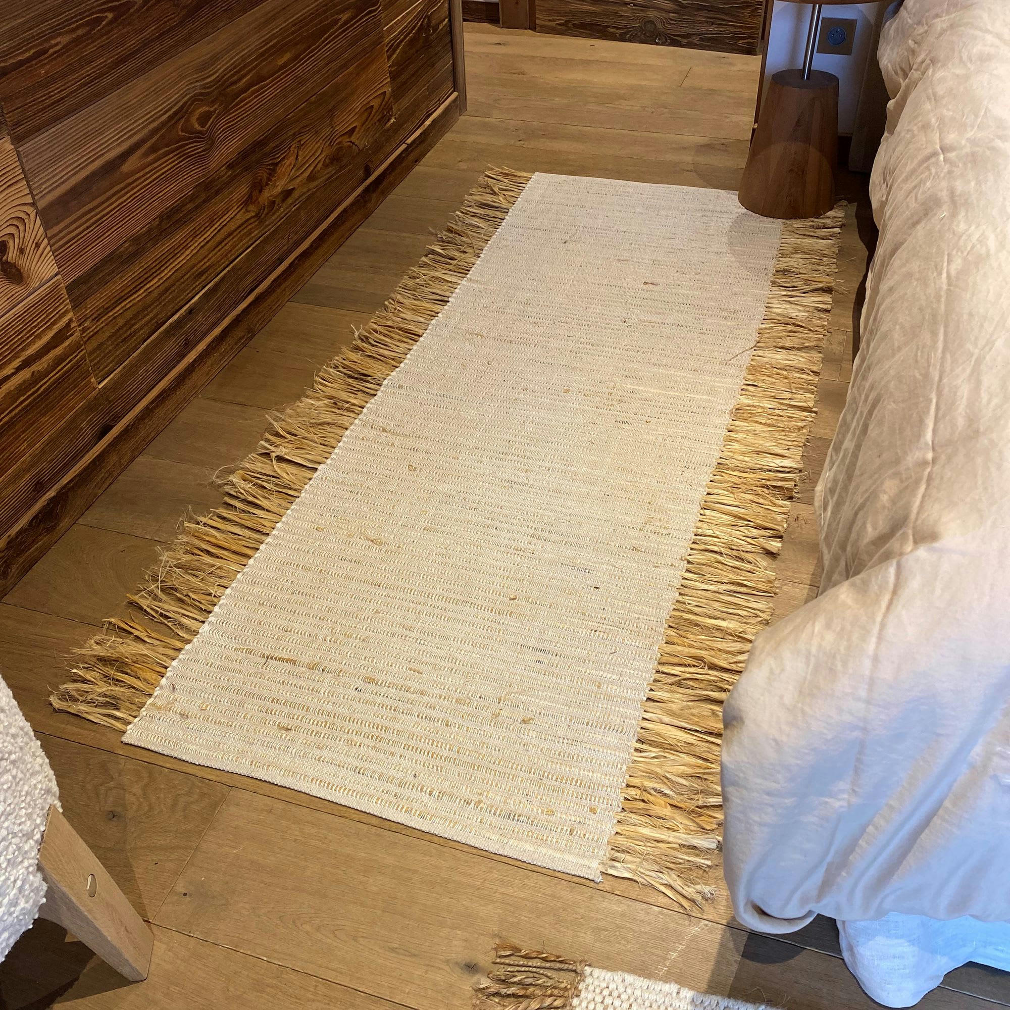 AZIZA - Tapis en coton et jute 60x180cm