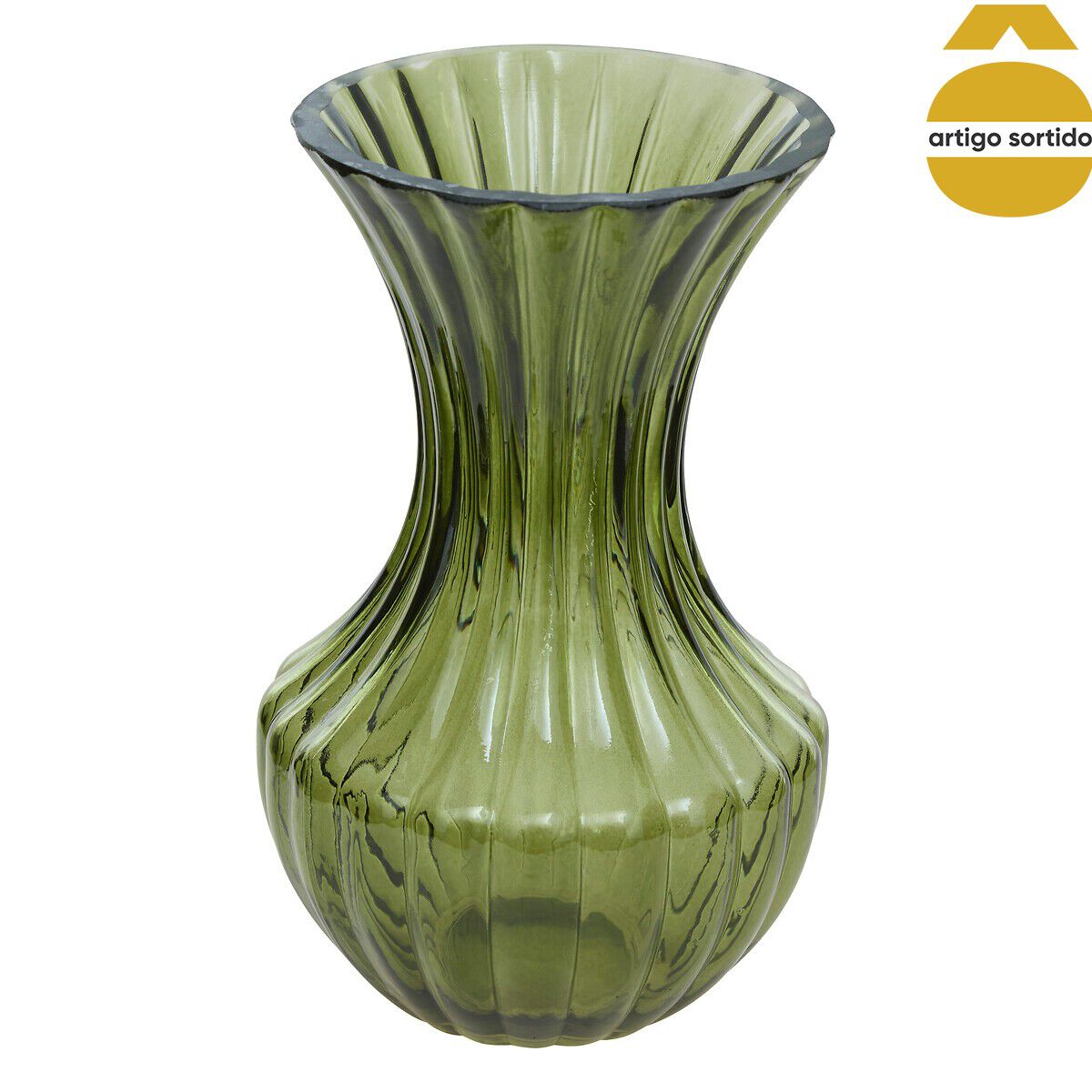 Jarra estriado BELLI de vidro 20cm