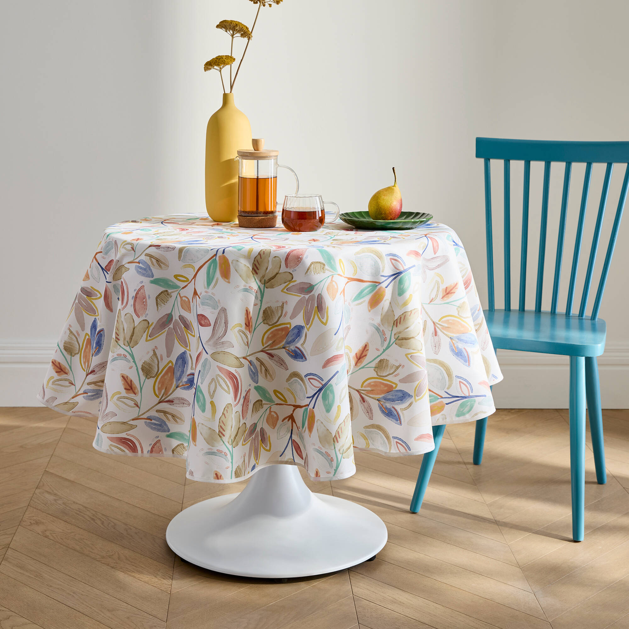 Nappe imprimé feuillage entretien facile
