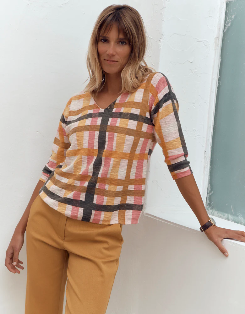 Pull imprimé en maille ASSANDROU/87287/771
