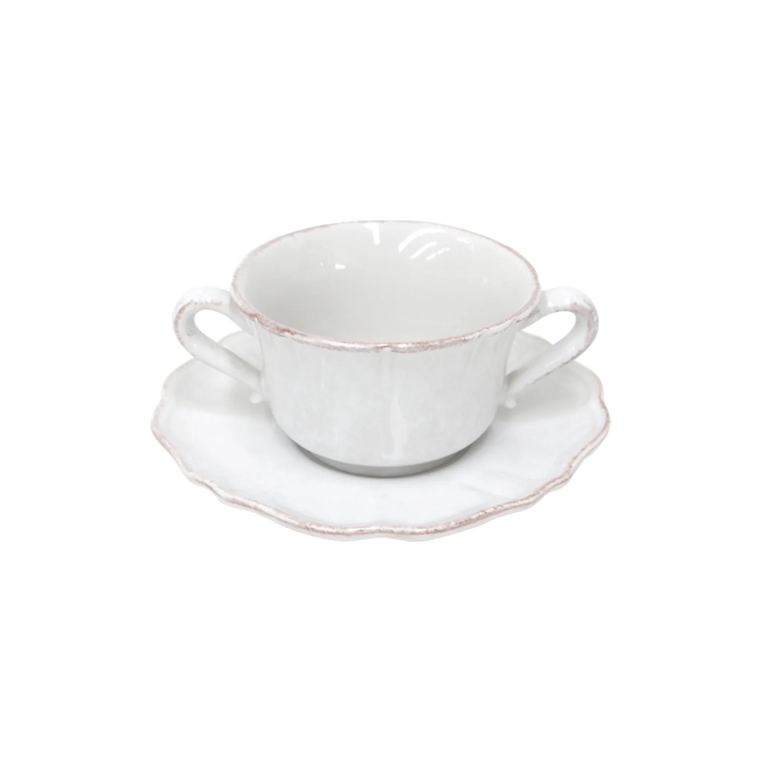 consomme Cup and Saucer Impressions, Casafina by COSTA NOVA