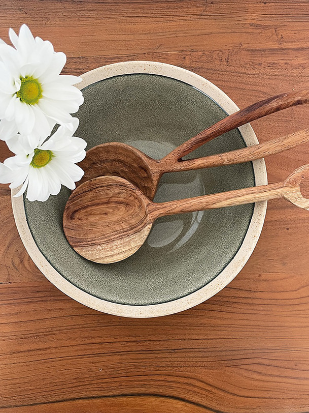 Couvert a salade marteles en bois - opjet naturel