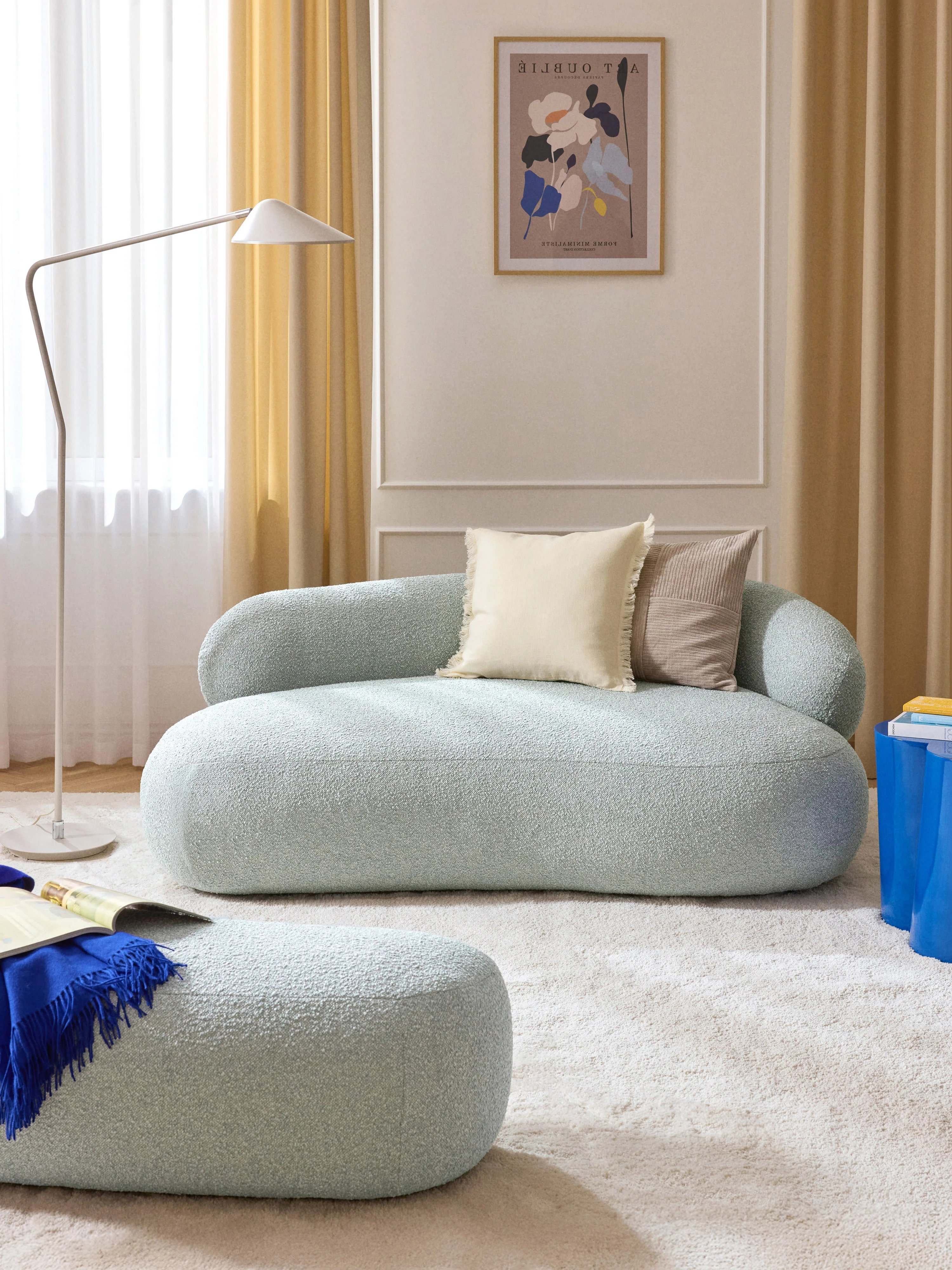 Bouclé-Sofa Alba (2-Sitzer)