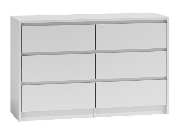 Komoda szafka Karo 6 szuflad K120 biała