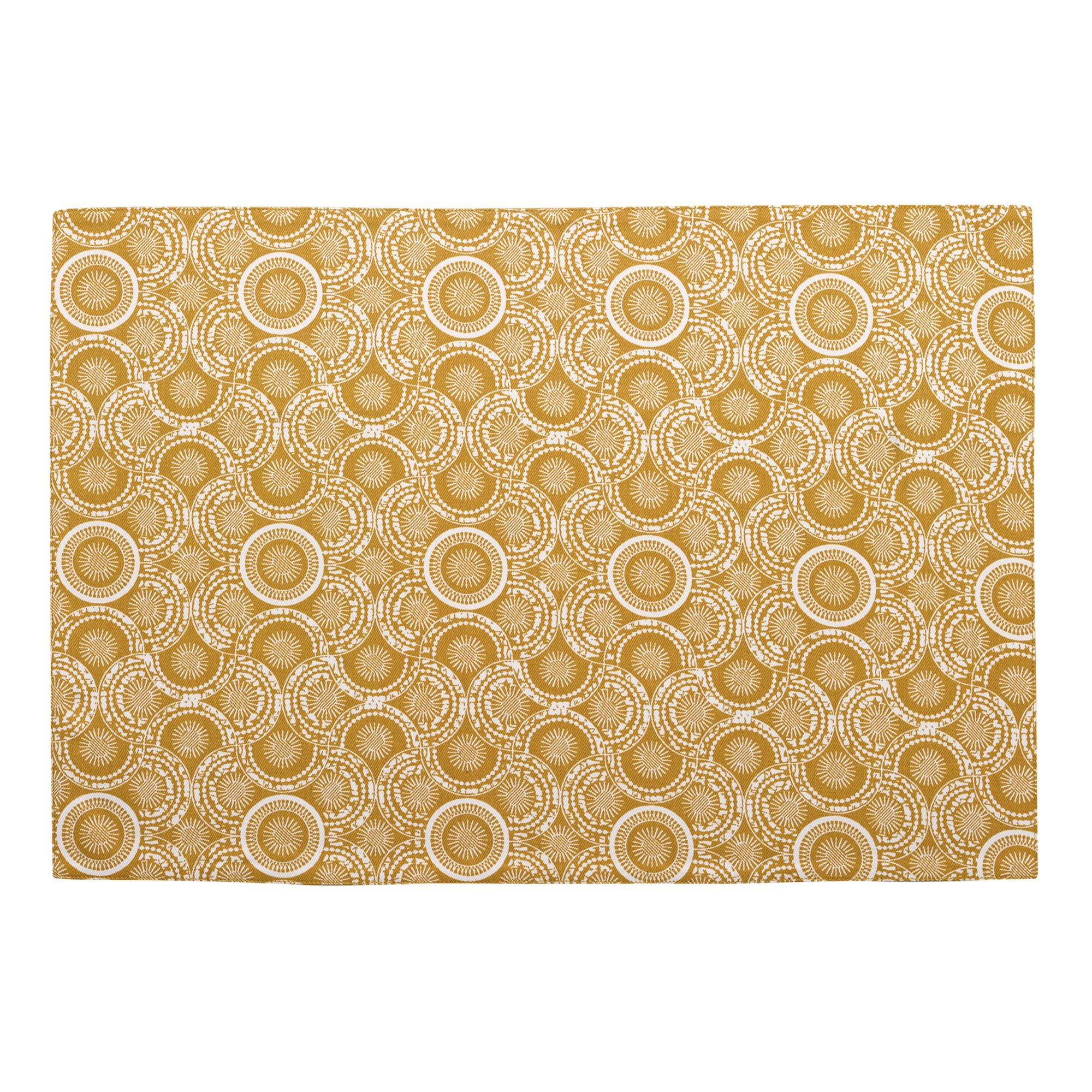 ELINE - Set de table  en coton bronze 33 x 48