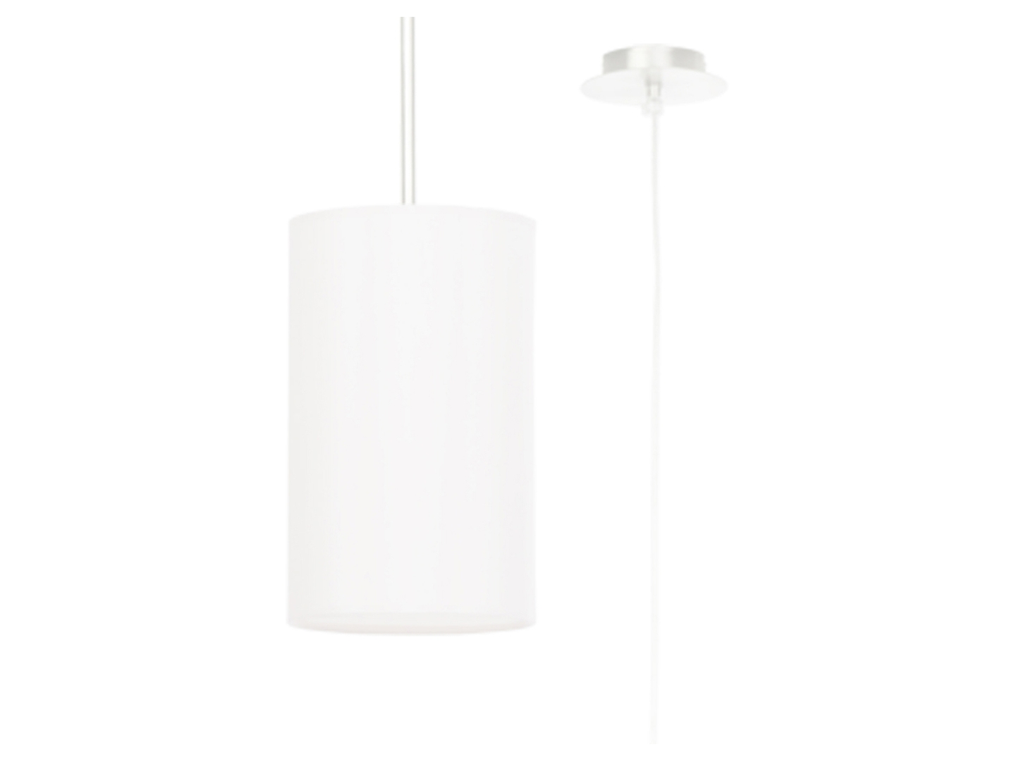 Lampa wisząca Otto 15 cm tkaninowa biała