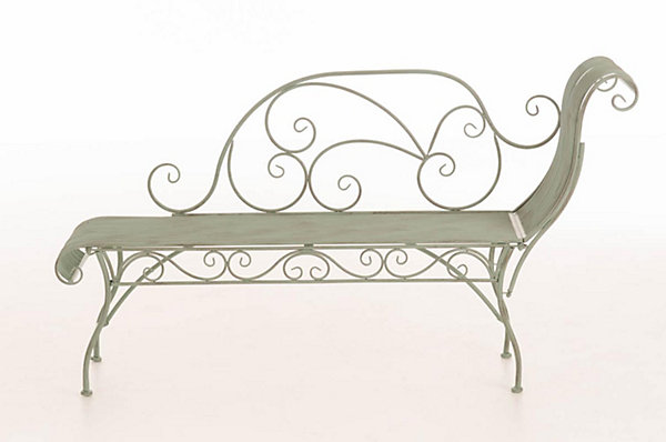 Banc de jardin Karma en fer forgé, récamière, banquette de jardin en fer forgé, chaise longue de jardin. Vertantique