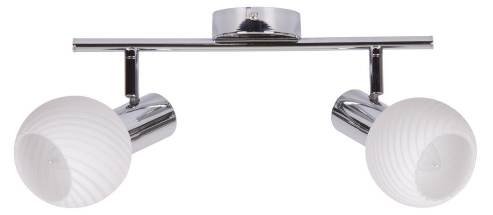 Lampa sufitowa biała chromowana TURNO2xE14x40W wym: 20x43x14 cm Candellux