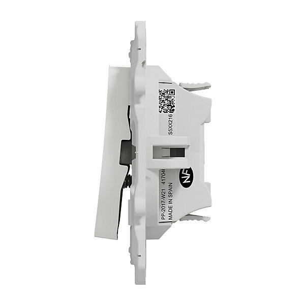 Interrupteur double poussoir connexion rapide à vis Schneider Electric Odace blanc