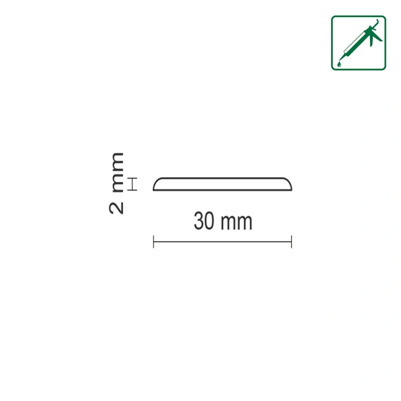 Abdeckleiste, Eiche 2x30x2400 mm