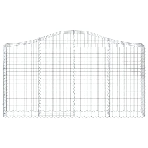 NNEVL Arched Gabion Baskets 5 pcs 200x30x100/120 cm Galvanised Iron