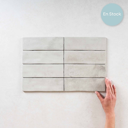 Carrelage Effet Zellige Gris MITTE Perla 6,5x20 - Les Carreaux de Jean