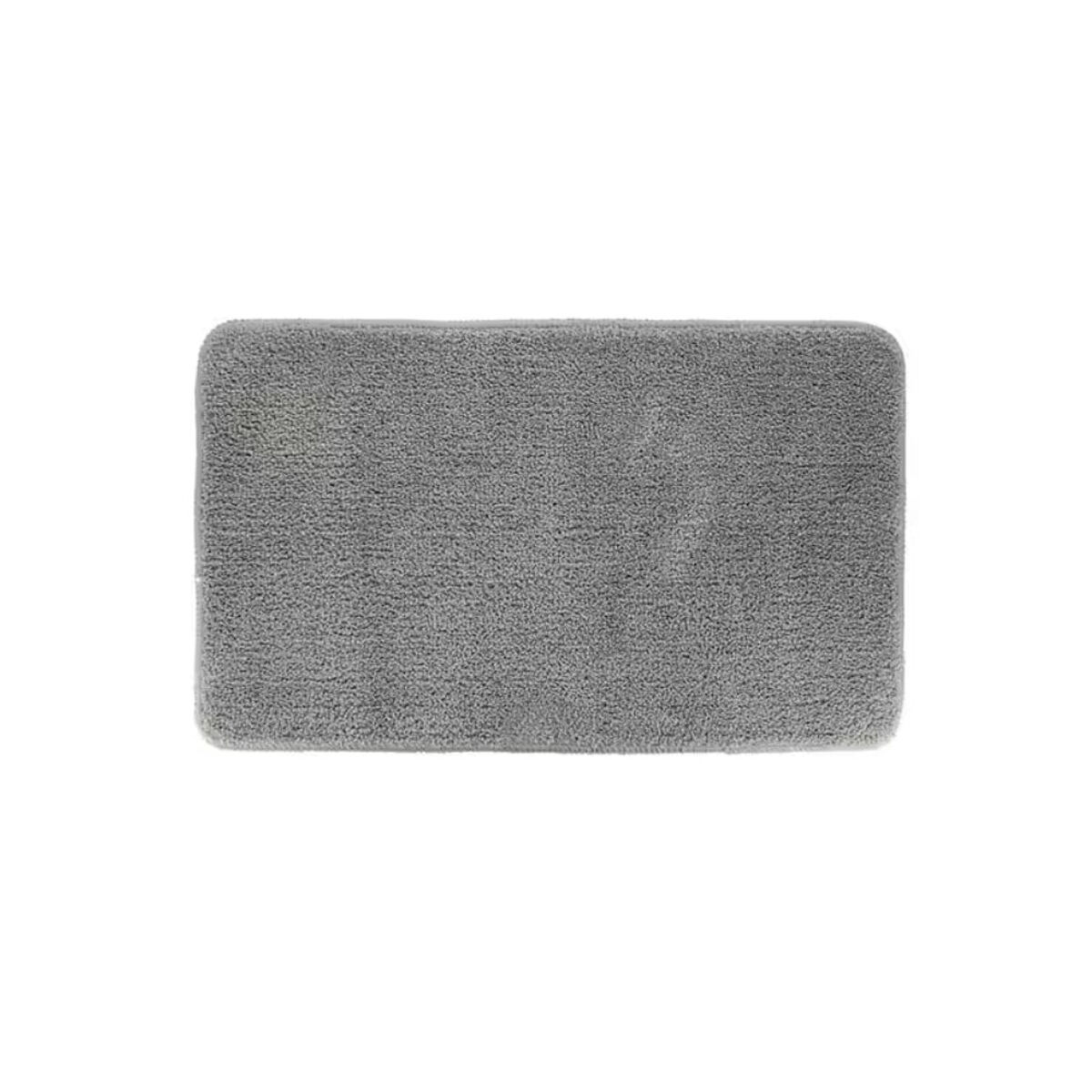 Tapete wc microfibra macio cinza claro 45x75cm