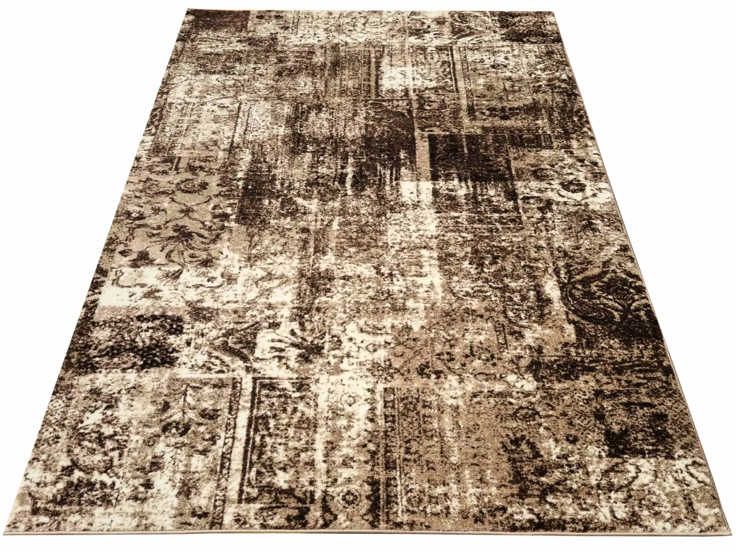 Dywan 80x150 Lisbona 408 brąz modny do salonu pokoju solidny praktyczny
