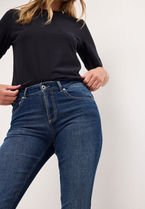 Womens Mid Blue Wash Alexa Bootcut Jeans