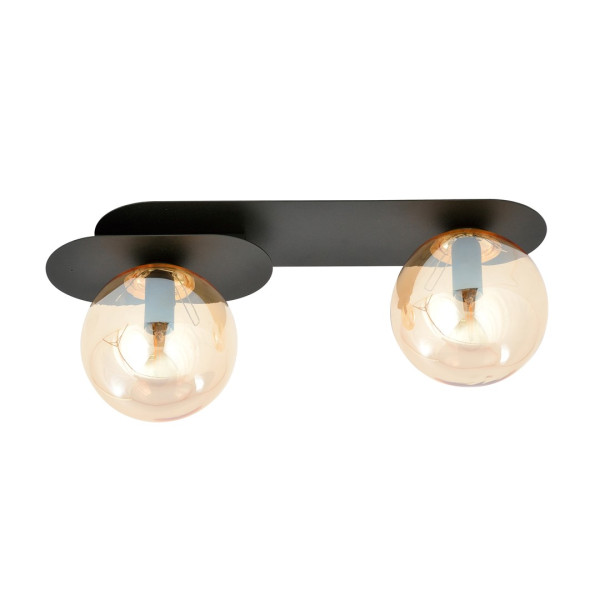 Lampa Sufitowa Plaza 2 Black/Miodowy