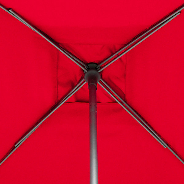 Parasol Droit Carré 2,5x2,5m Soya grenade Hespéride