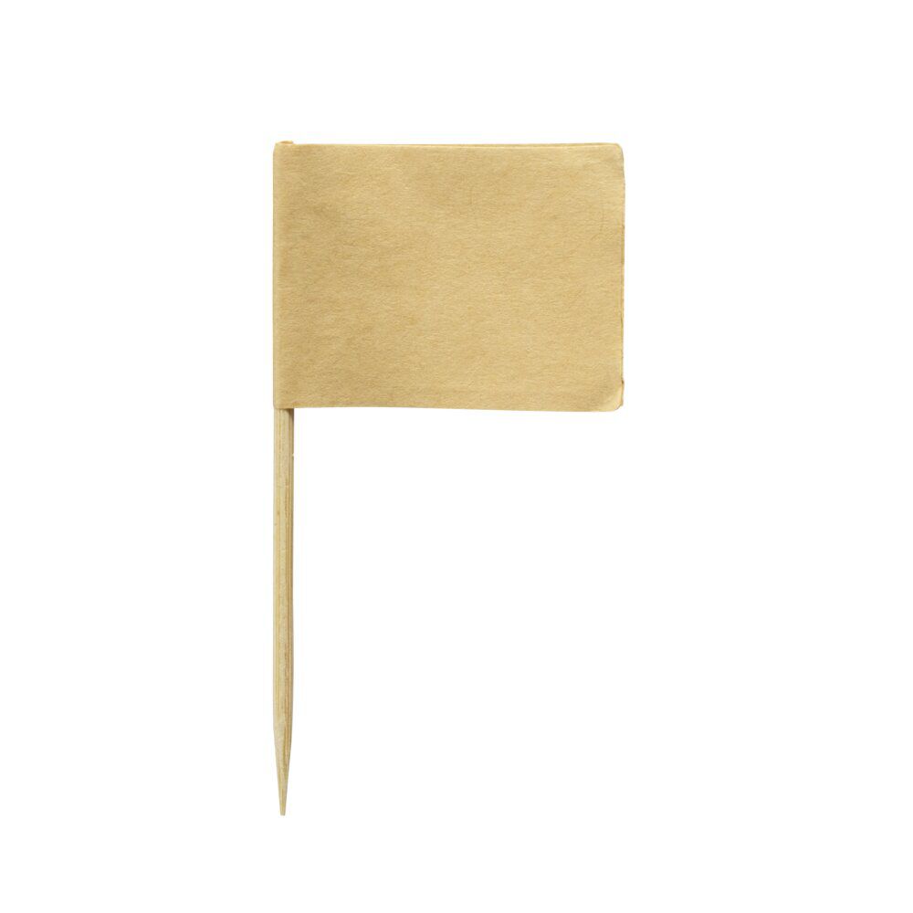 Pique apéritif bambou x24 avec étiquettes latérales H6,5cm