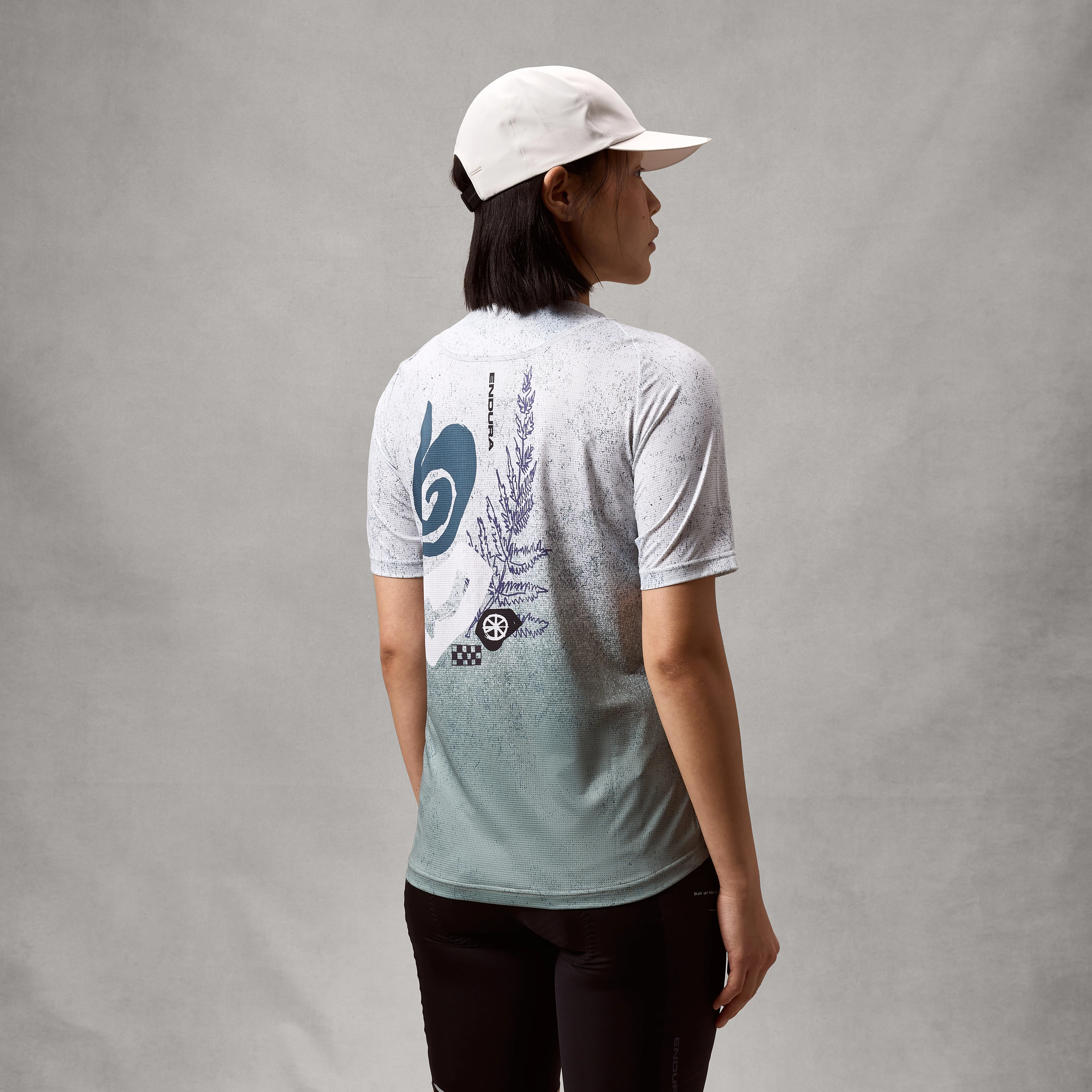 Women's SingleTrack S/S Print Tee - Aero Blue