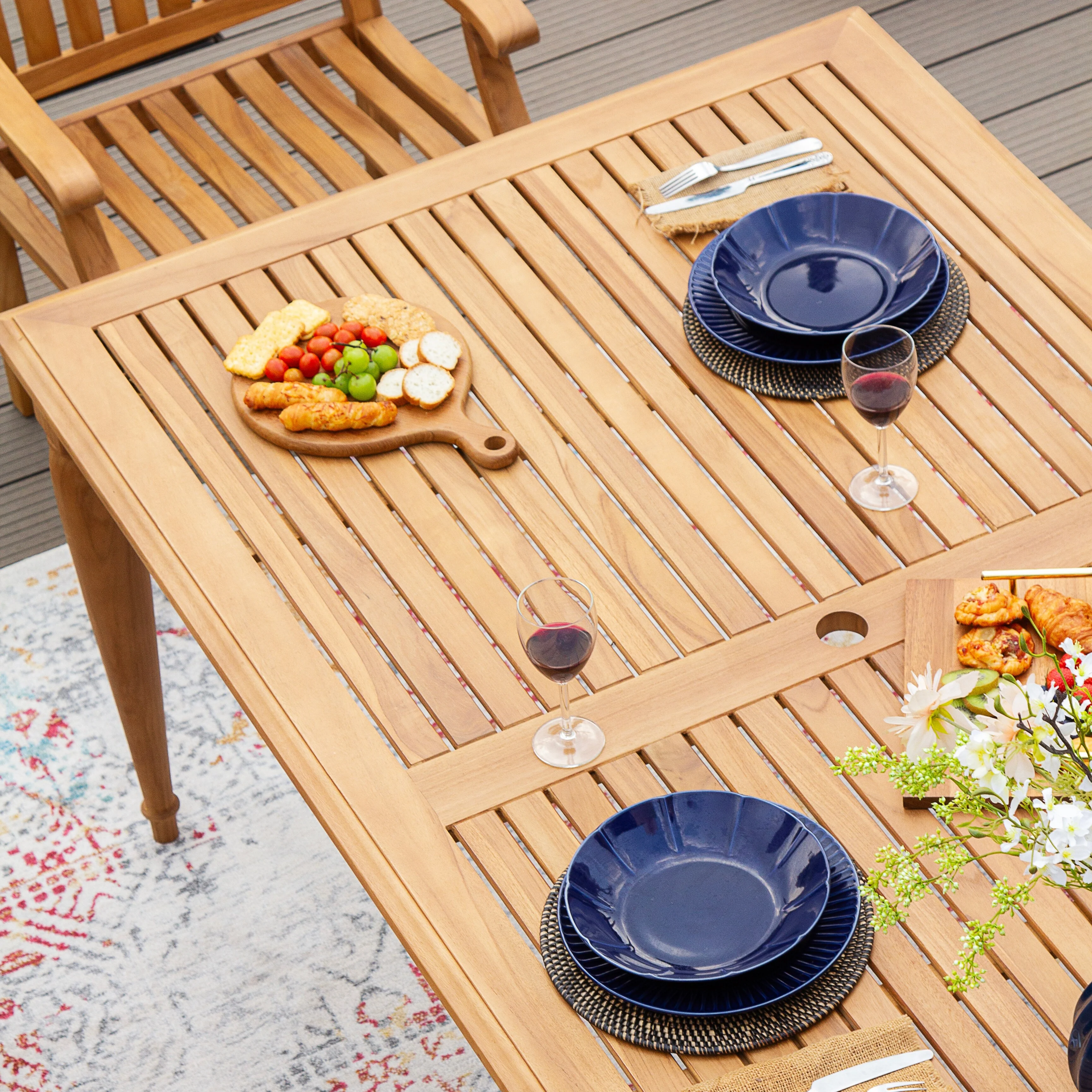 Cambridge Casual Ventura Teak Outdoor Rectangular Dining Table