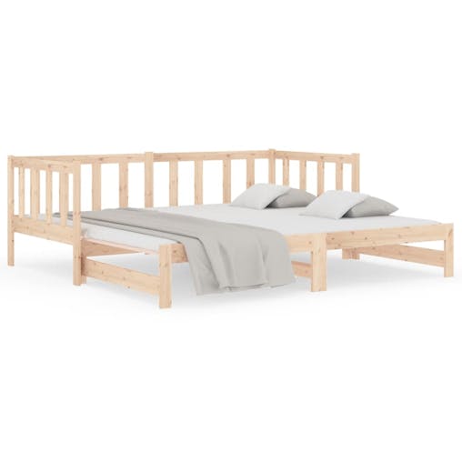 NNEVL Pull-out Day Bed 2x(92x187) cm Solid Wood Pine