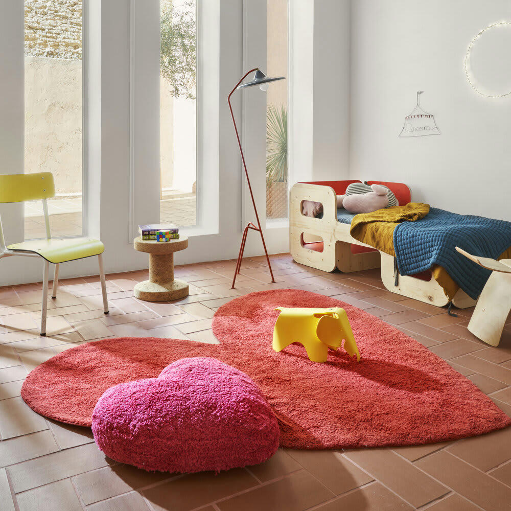 PUFFY - Tapis coton lavable coeur 180x160cm