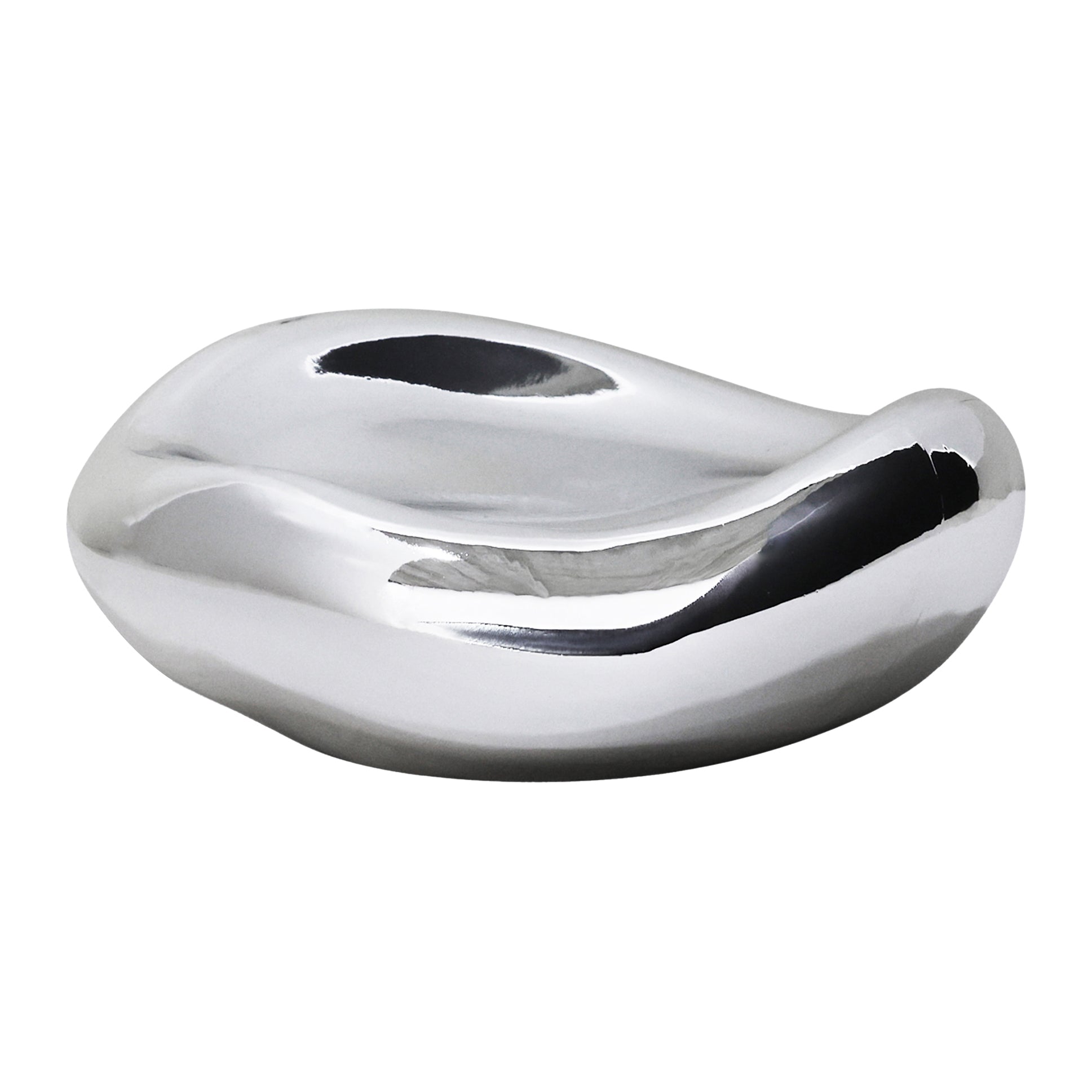 HKliving Gleam Glass Schaaltje - Chrome