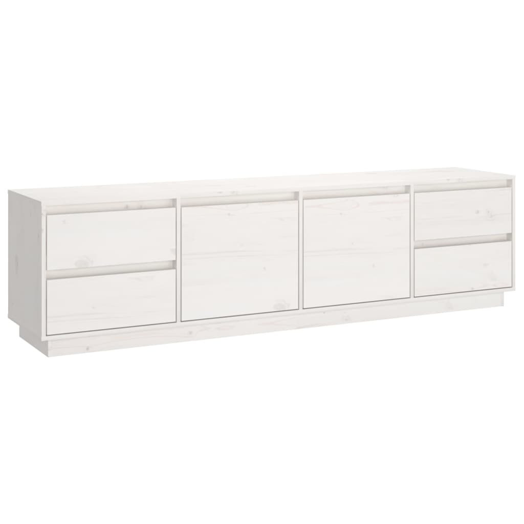 Szafka Pod Telewizor RTV Komoda Drewniana Biała 176x37x47,5cm