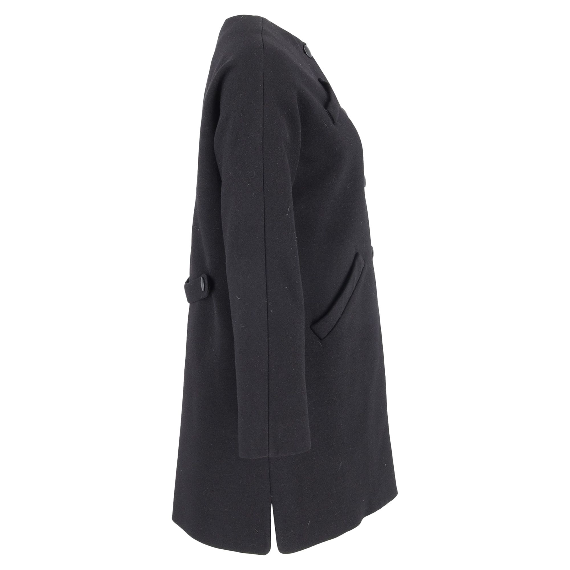 Balenciaga Preloved 60s Archive Coat in Black Virgin Wool