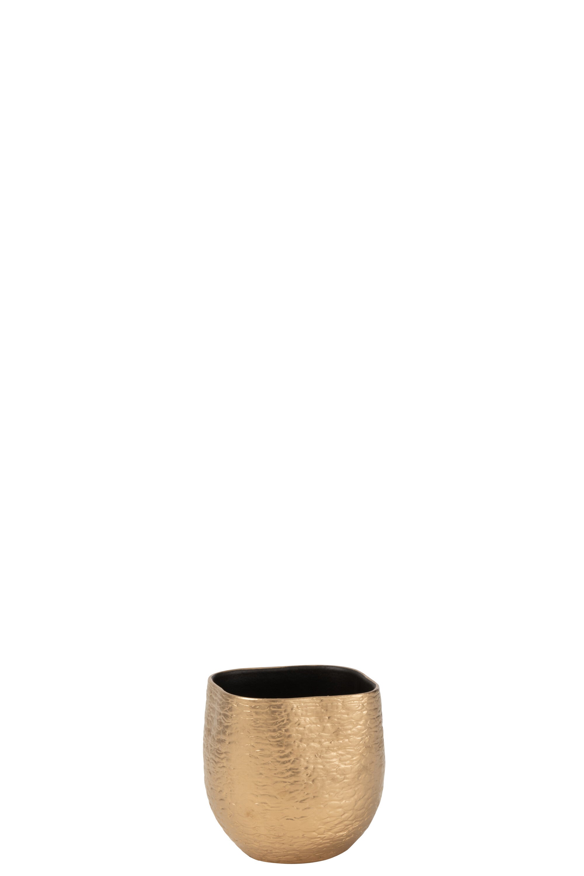 J-Line bloempot Audrey - keramiek - goud - extra small - 2 stuks - Ø 16.5 cm