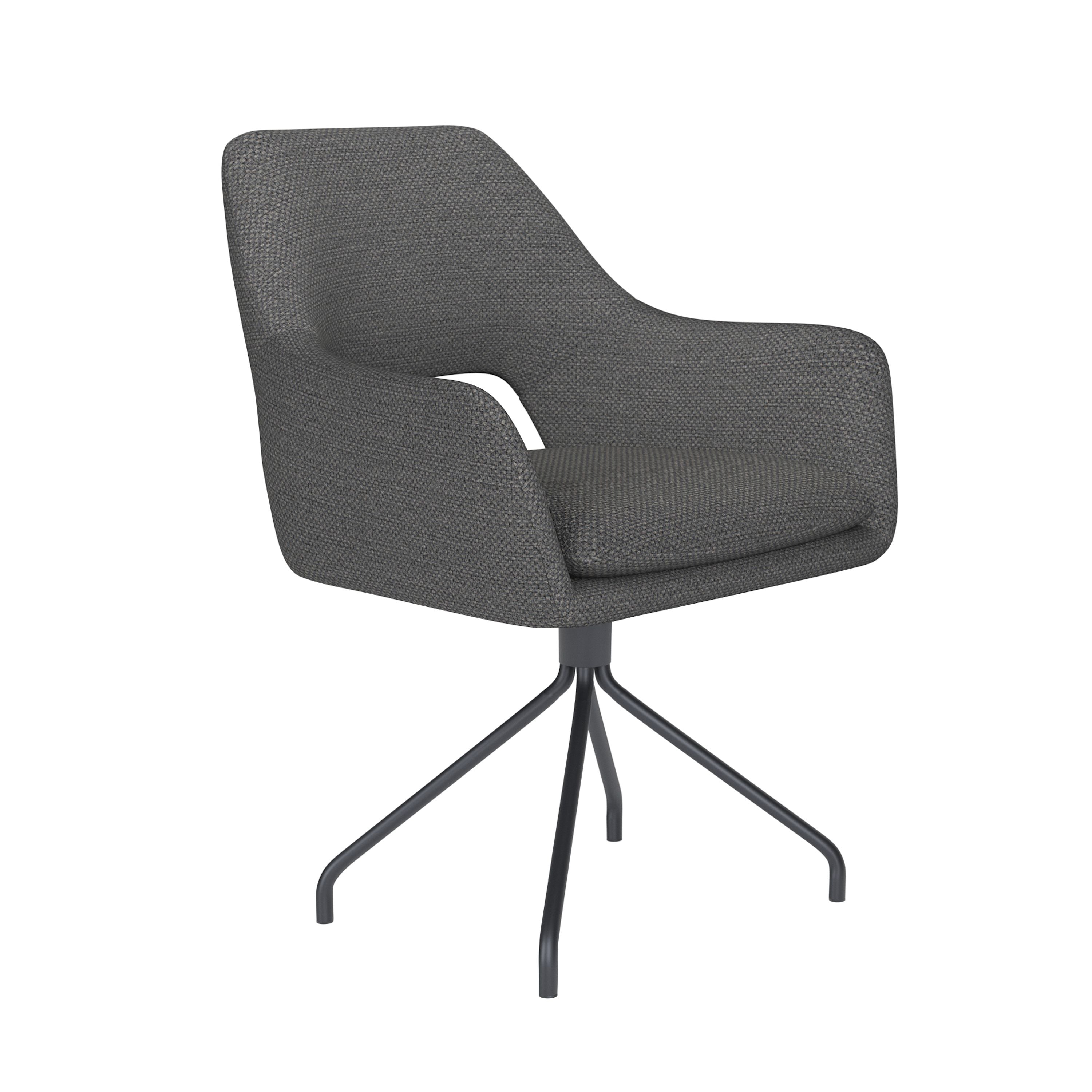 Housecraft Living Mos Eetkamerstoel Draaibaar Metaal Spider Grijs