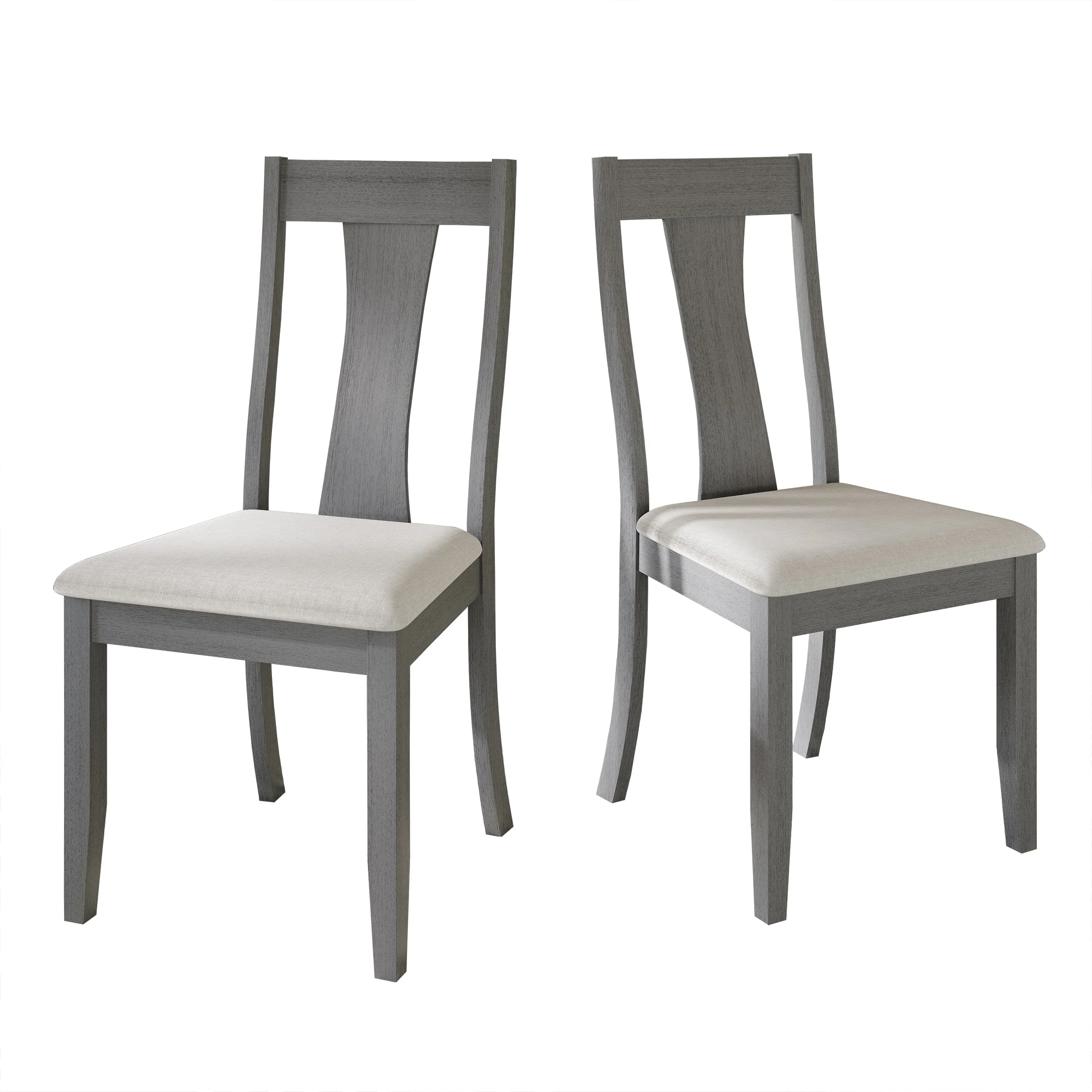 CraftPorch Vintage Style Wooden Dining Chairs (Set of 2) - N/A