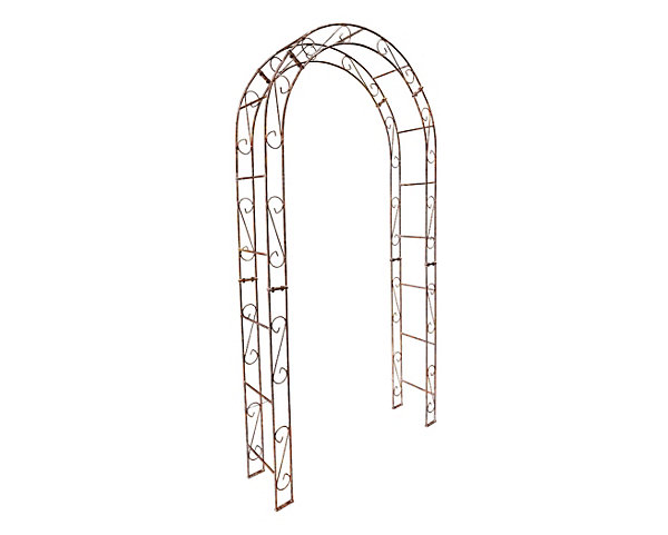 Arche de jardin ALEX sommet arrondi - 140 cm rouiller