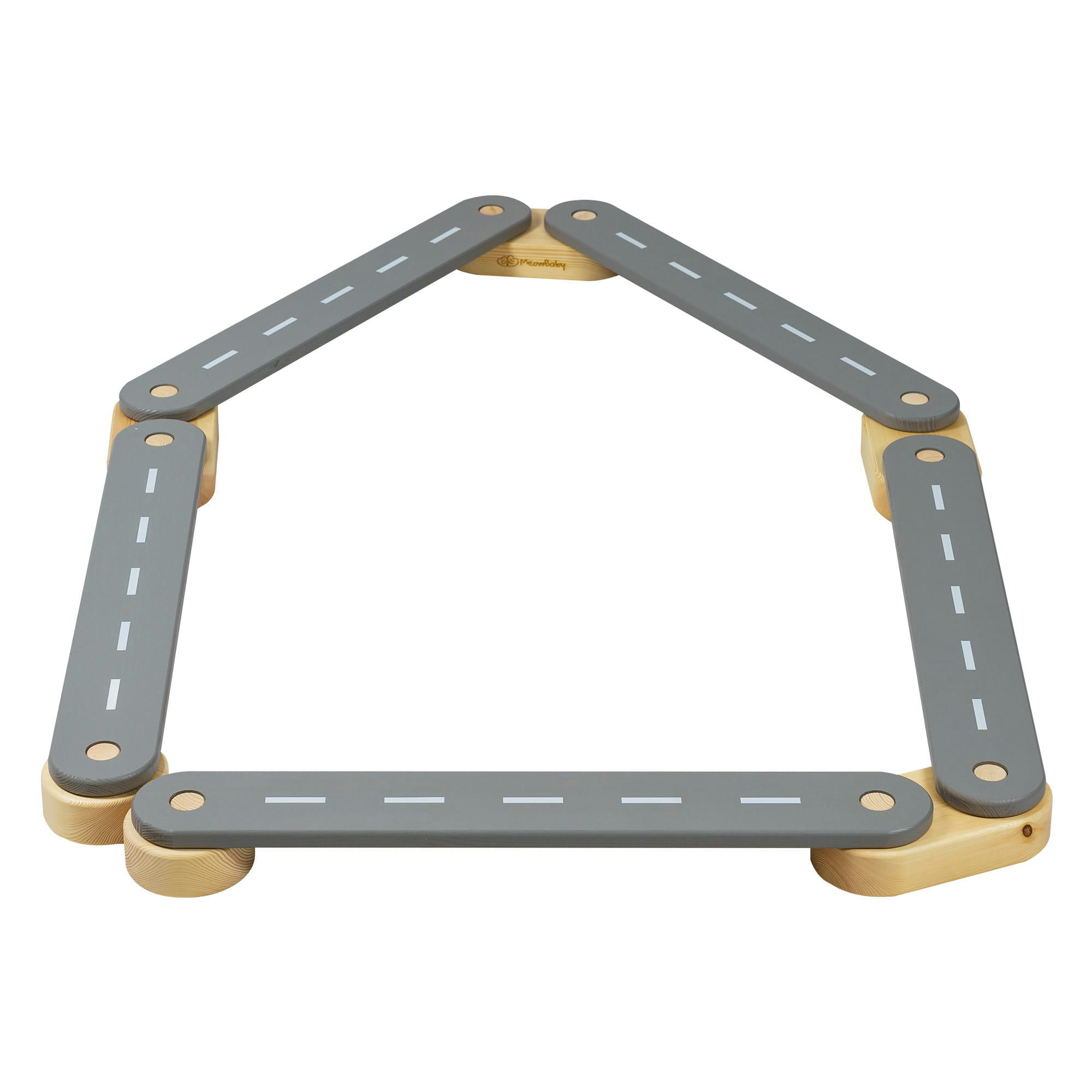 - Parcours sensoriel, bois gris, 5 éléments