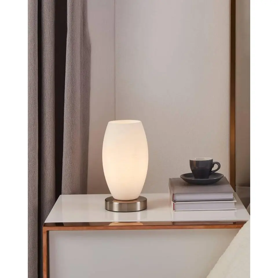 EGLO Batista 3 Tafellamp - E27 - 12 cm - Nikkelmat