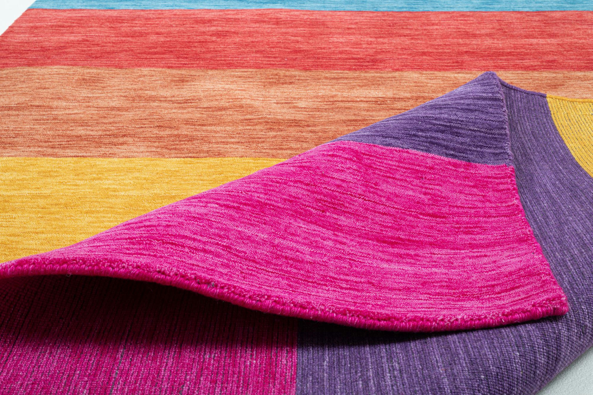 HOLI - Tapis salon tissé main en laine multicolor 70x140 cm