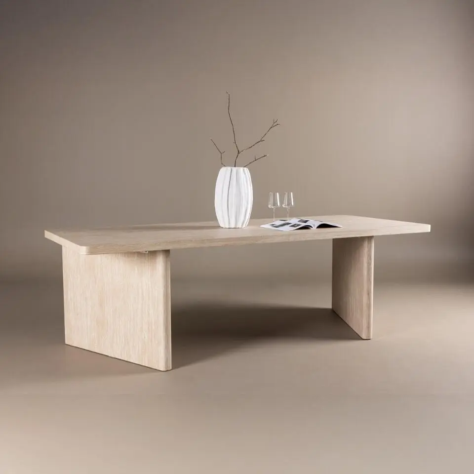 Eettafel Rechthoek - Beige MDF - 240x100x75cm - Skagen