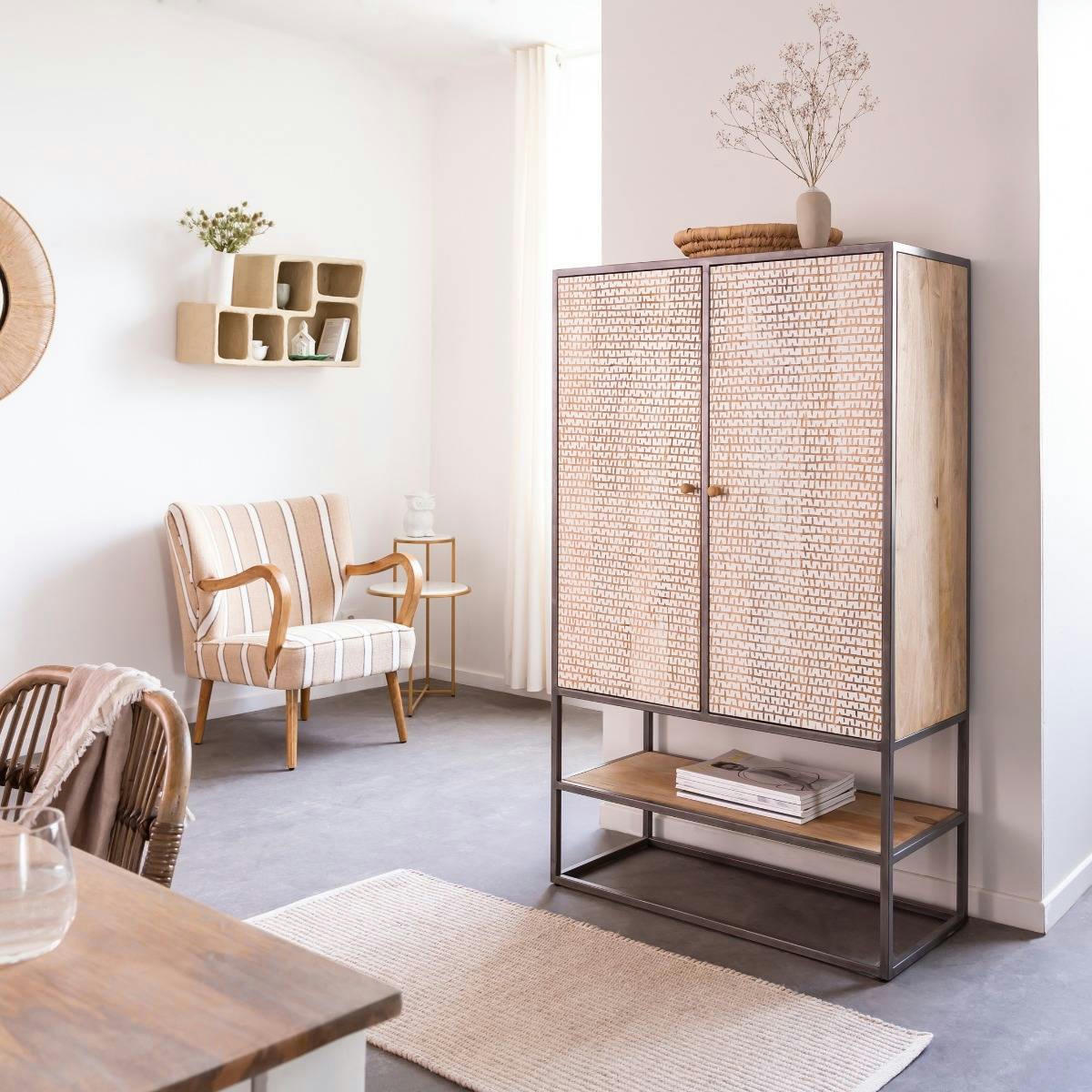 - Armoire en bois marron 99 cm