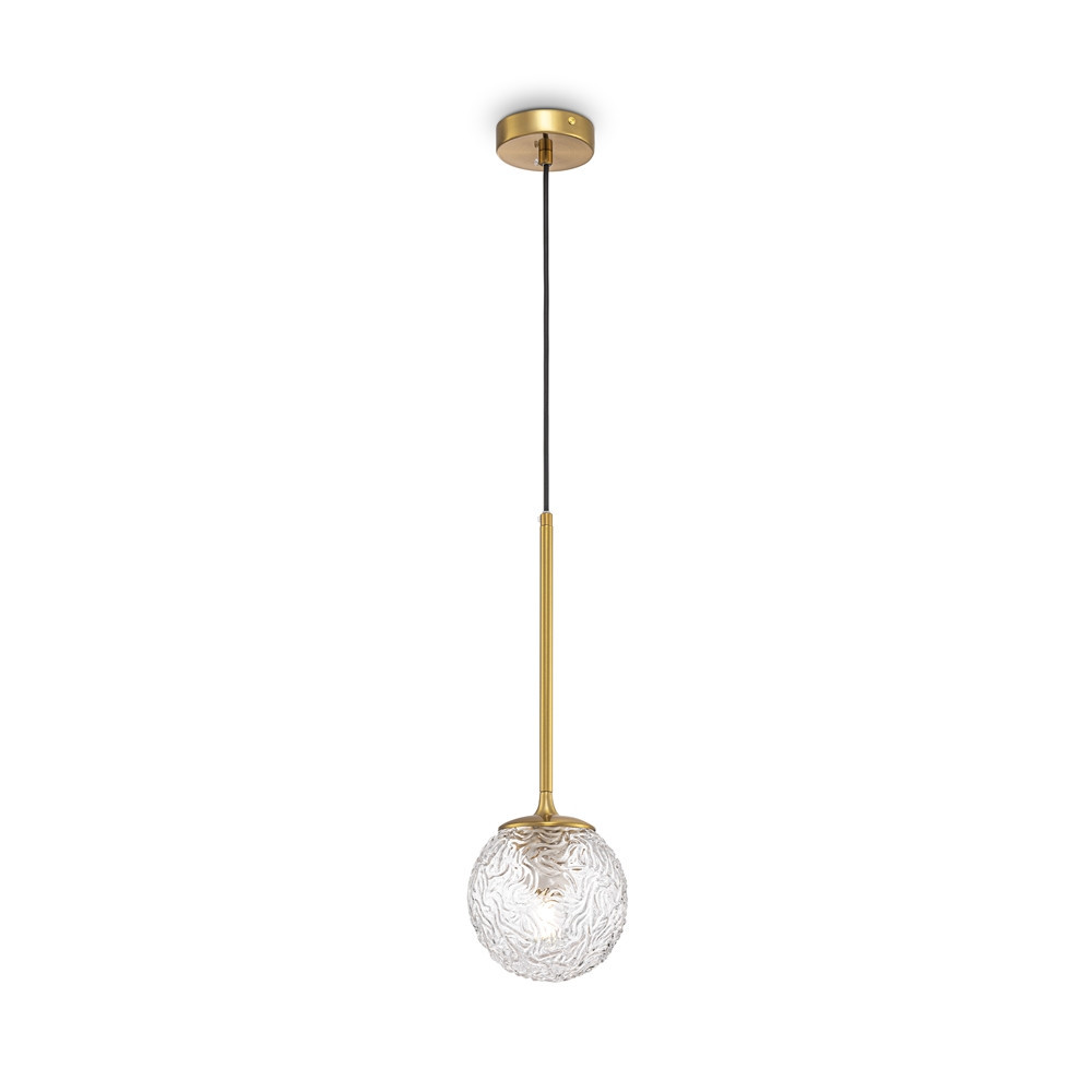 Lampa wisząca mosiężno-złota LIGERO 1xE27x40W wym: 150x15x15 cm Maytoni