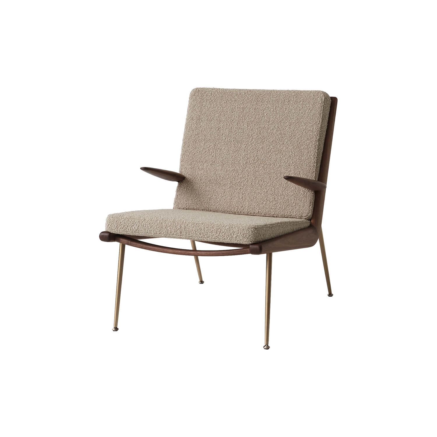 Boomerang HM2 loungestol, olieret valnød/beige