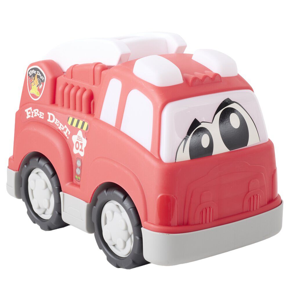 Camion de pompier mignon sonore avec échelle plastique rouge 24,5x14xH18cm