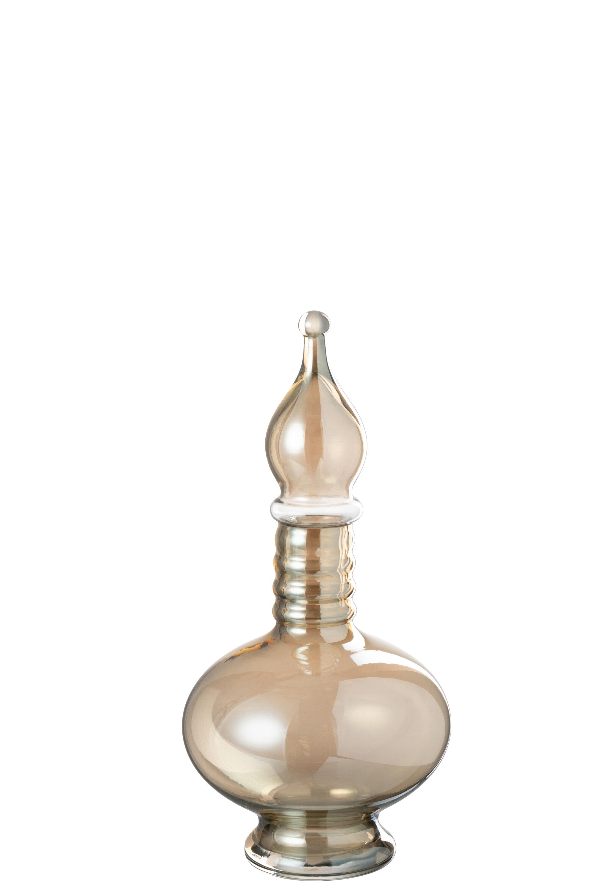 J-Line vaas   stop flesje Joey - glas - beige - small