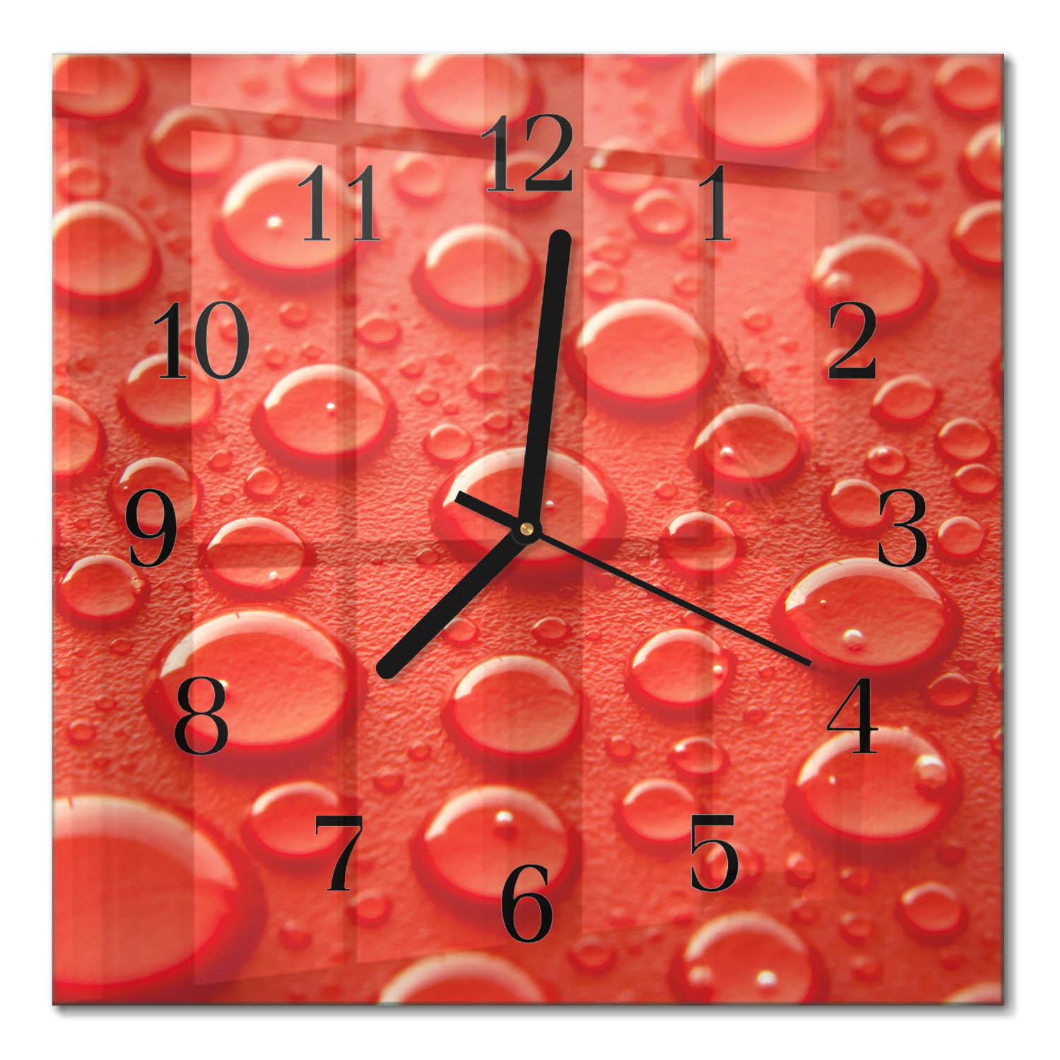 Zegar ścienny 30x30 Krople Wody design na ścianę