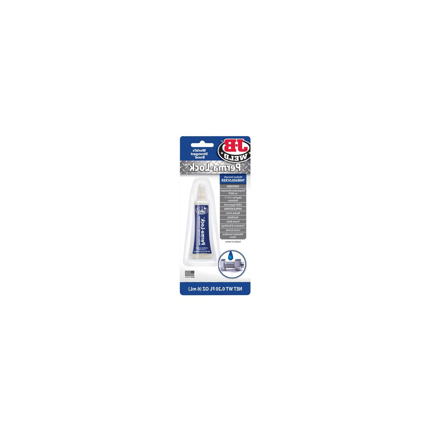 JBL J-B Weld Perma-lock Blue Medium Strength Threadlocker 6ml