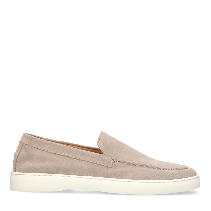 Manfield Beige suède loafers