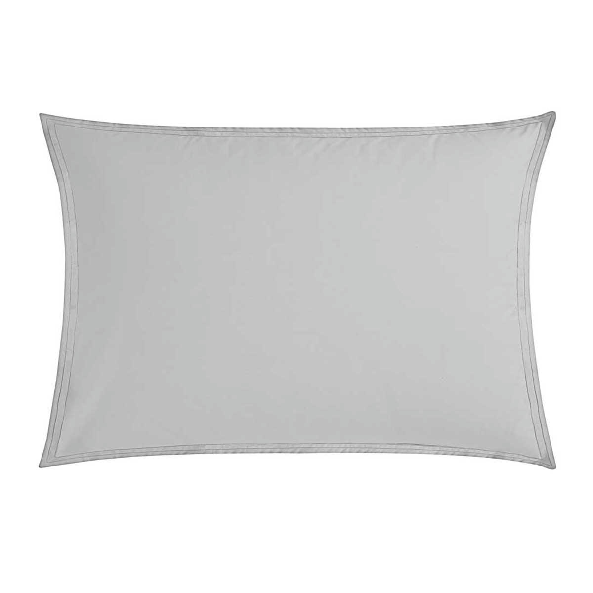 RENDEZ-VOUS - Taie d'oreiller en percale de coton gris perle 50x70