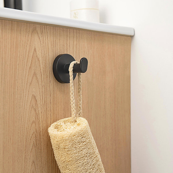 Crochet Noir Mat circulaire ESY - bain-bain