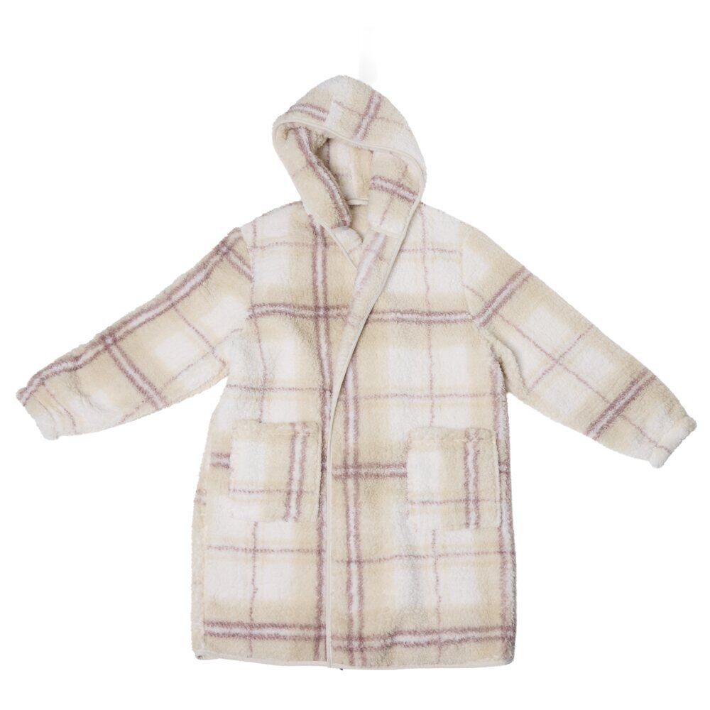 Plaid pull gilet motif carreau 70x80cm (2 modèles)
